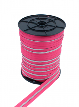 Preview: Endlosreißverschluss metallisiert pink/ silber (1m)